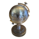 Vintage 1960s Brass World Map Globe Lighter #E2