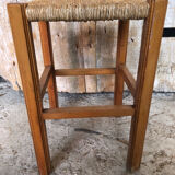 Wooden stool & mulched seat