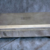 English silver metal card box