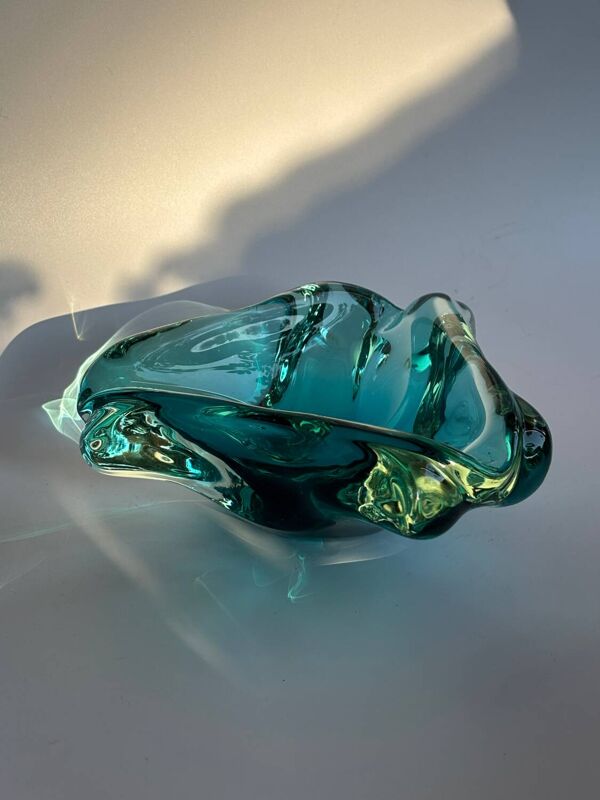 Cendrier/vide-poche en verre de Murano