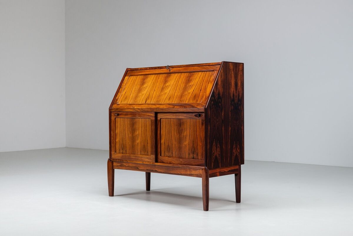 Cabinet secrétaire H.W. Klein en palissandre Bramin Danemark 1960