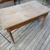 Ancienne table Bistrot - Bois - 2 tiroirs