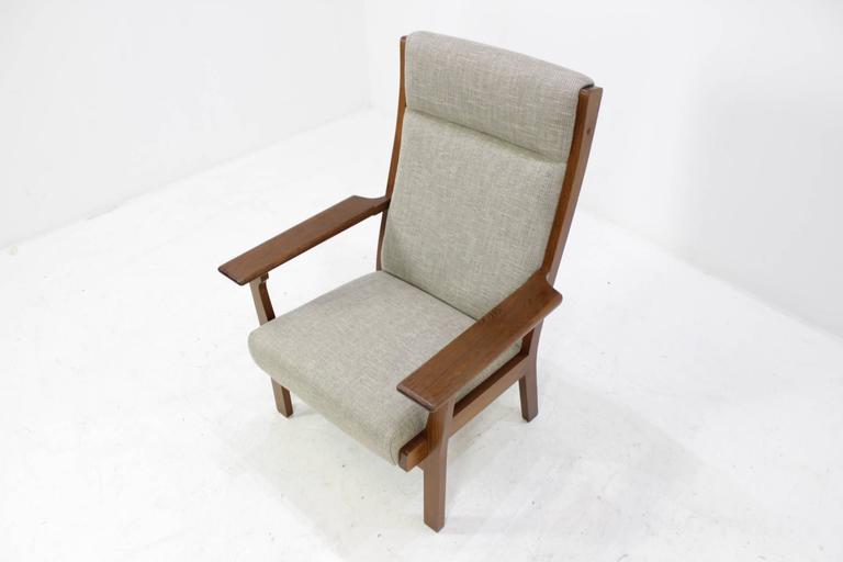 Vintage GE181A high back easy chair by Hans Wegner for Getama