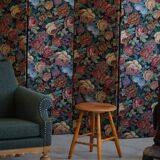 Round beech stool by a Danish cabinetmaker, mid-century modern, 1970s.