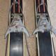 Old skis wooden and its pair of sticks