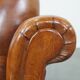 Cognac-colored antique sheep leather armchair