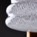 Table Lamp with Brass Base and Murano Glass