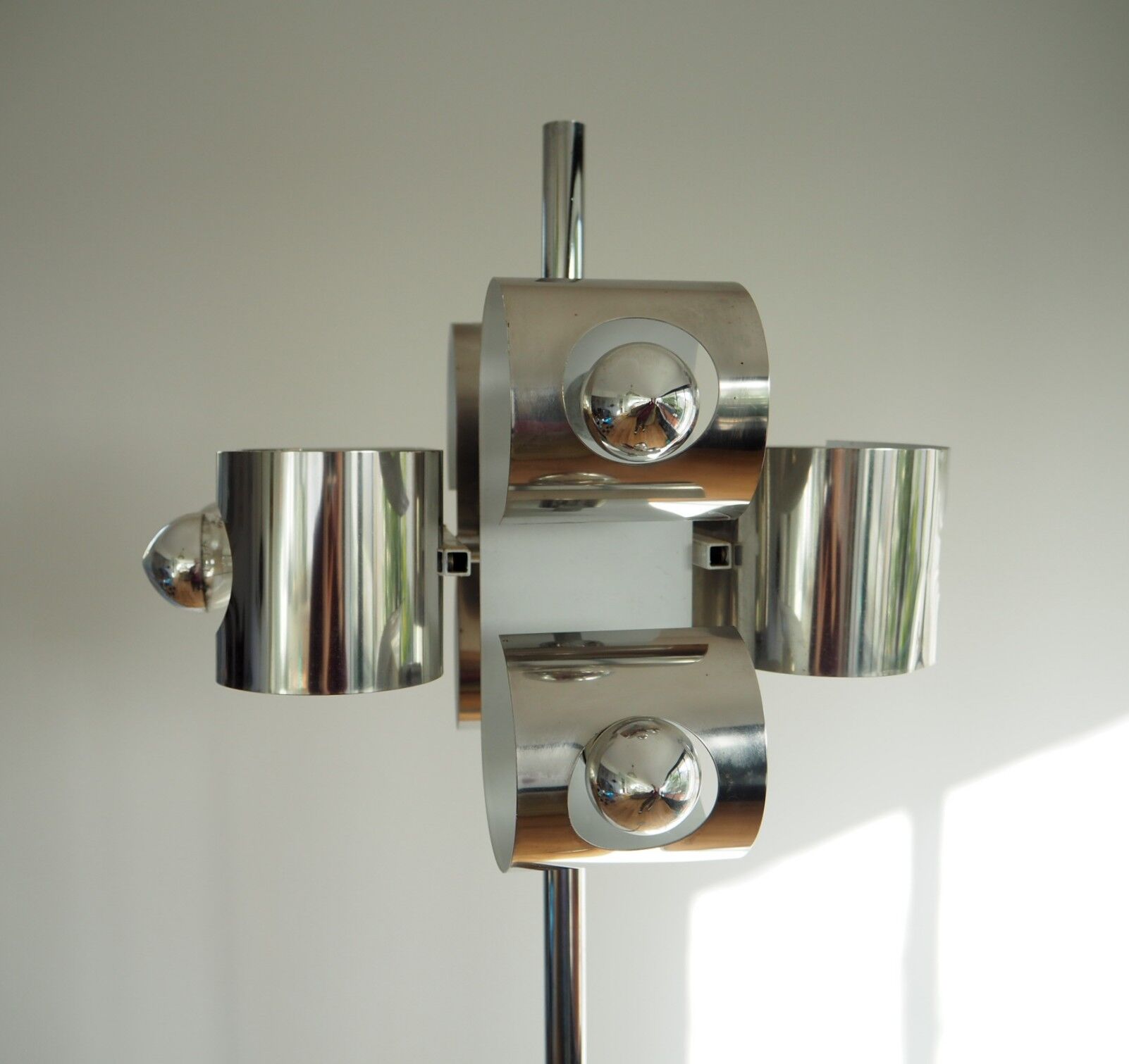 Vintage space age stainless steel floor lamp