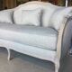 2 high-end Louis XV benches with poufs