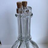 Liquor decanter with molded glass compartments early XXth