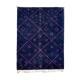 Modern Moroccan carpet dark blue