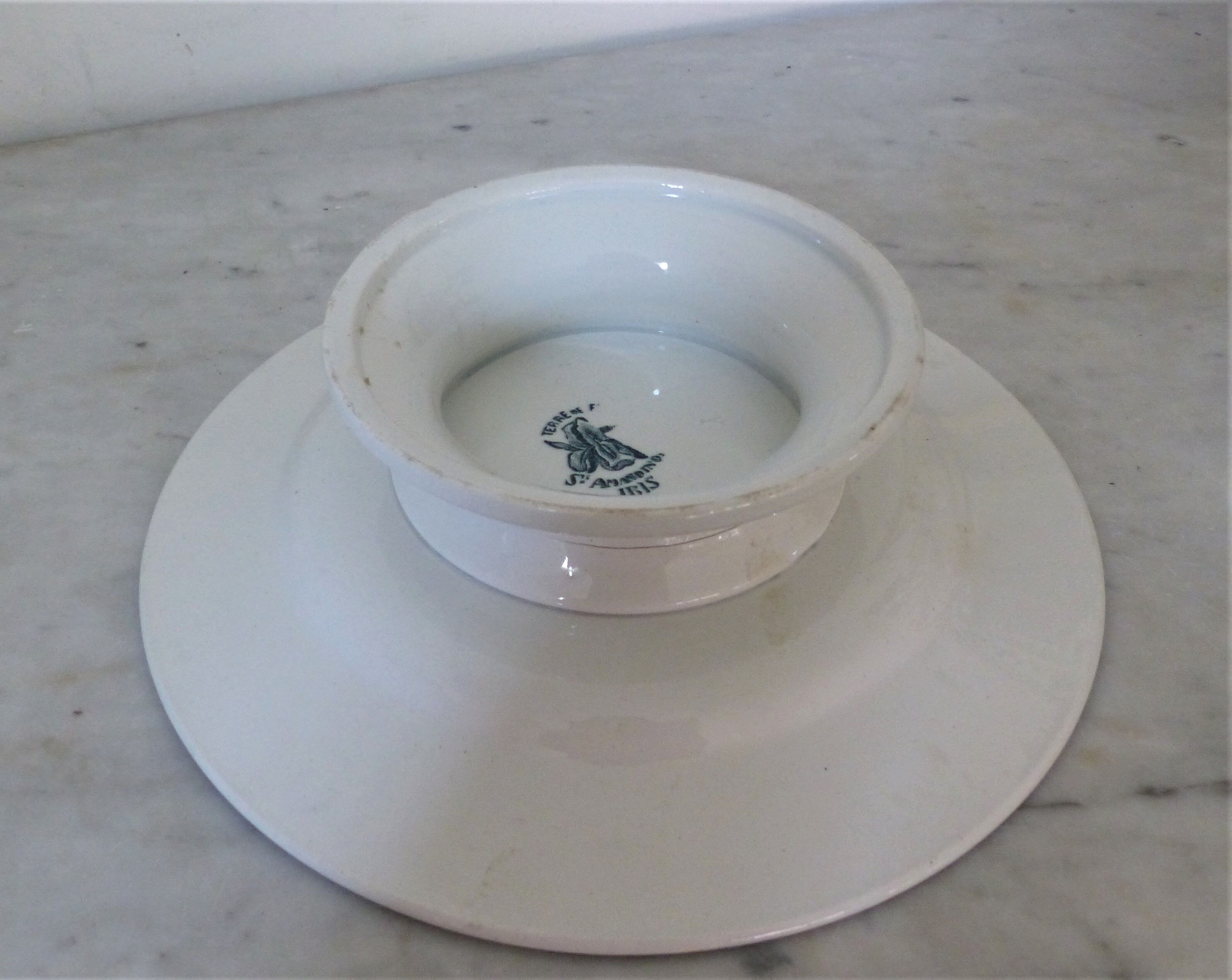 Dish Compotier iron earth Saint Amand