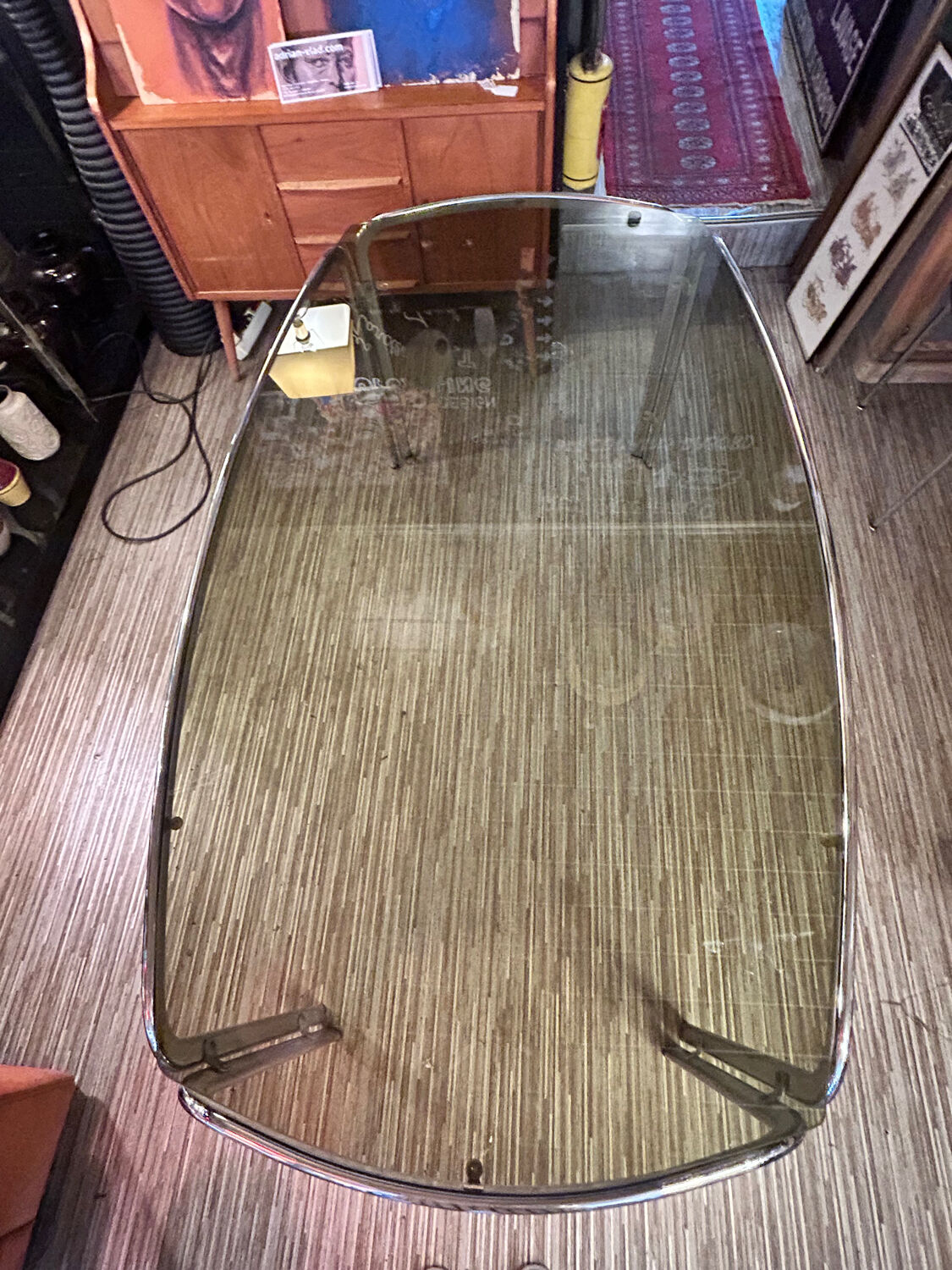 Chromed dining table