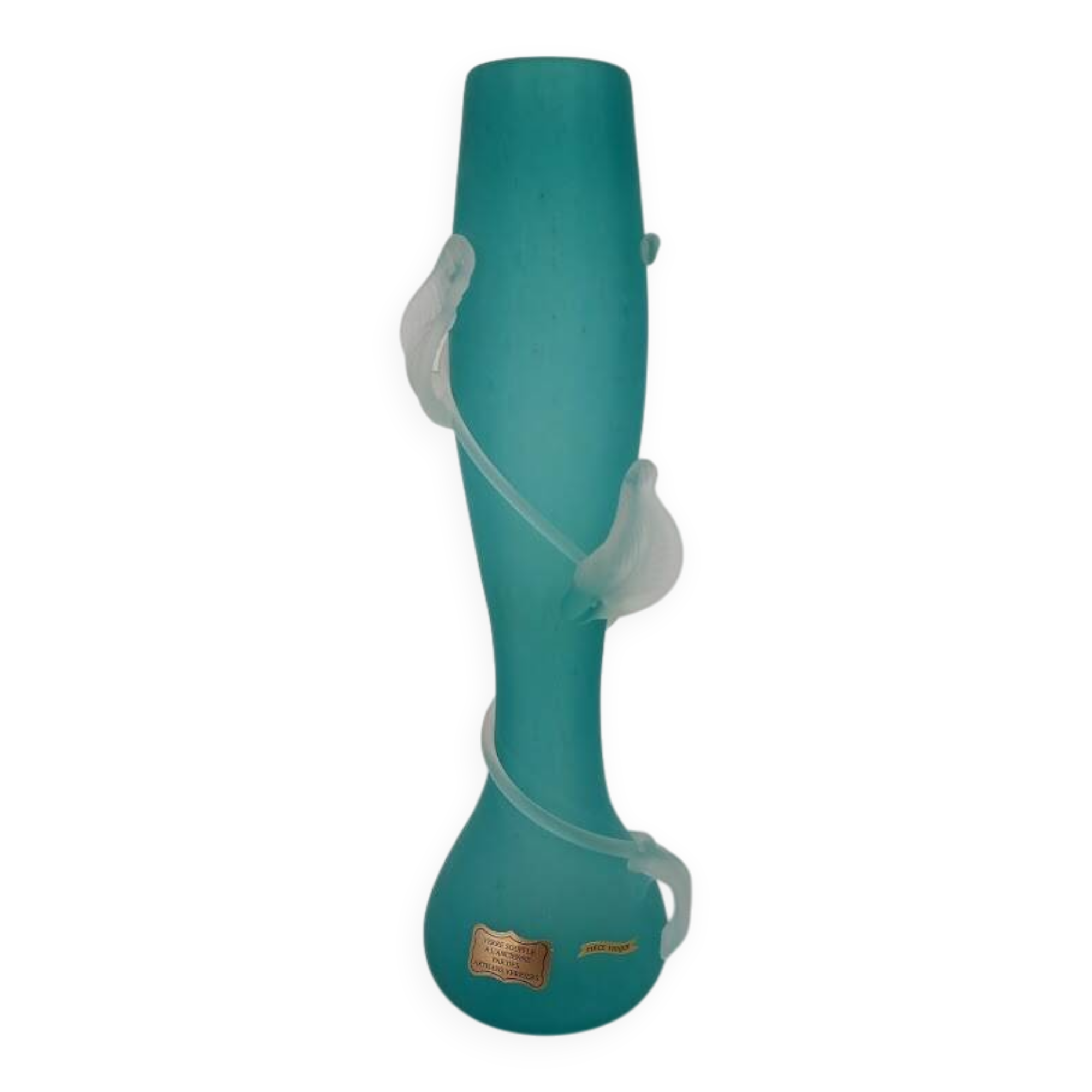Vase en verre artisanal