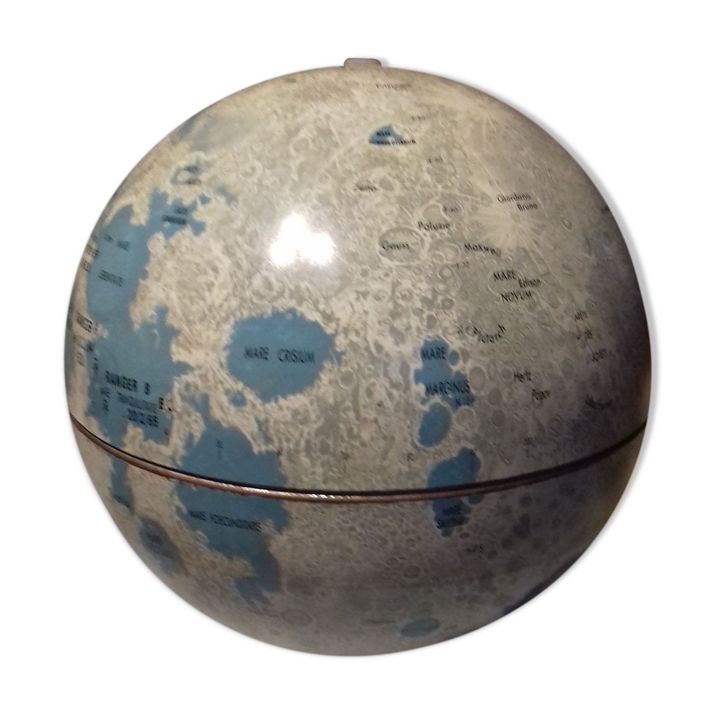 Silver lunar globe vintage 1966