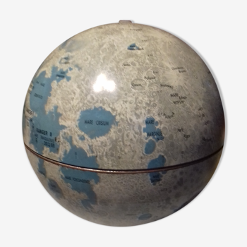 Globe lunaire en métal vintage 1966