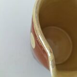 Petit pot à lait caramel à pois – Poterie savoyarde vintage