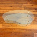 Double tray coffee table shaped vintage bean 1950s