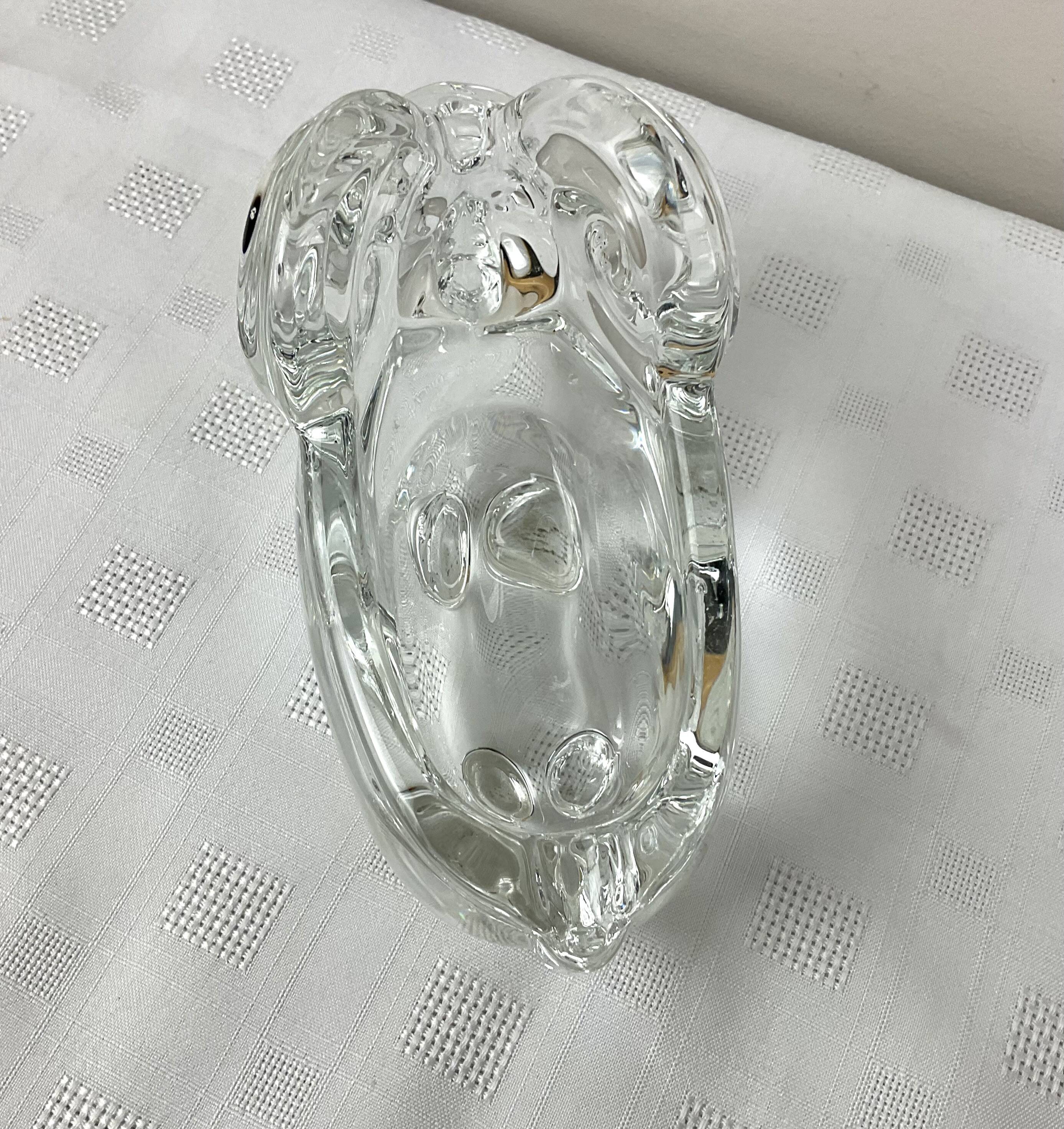 Solid crystal ram ashtray