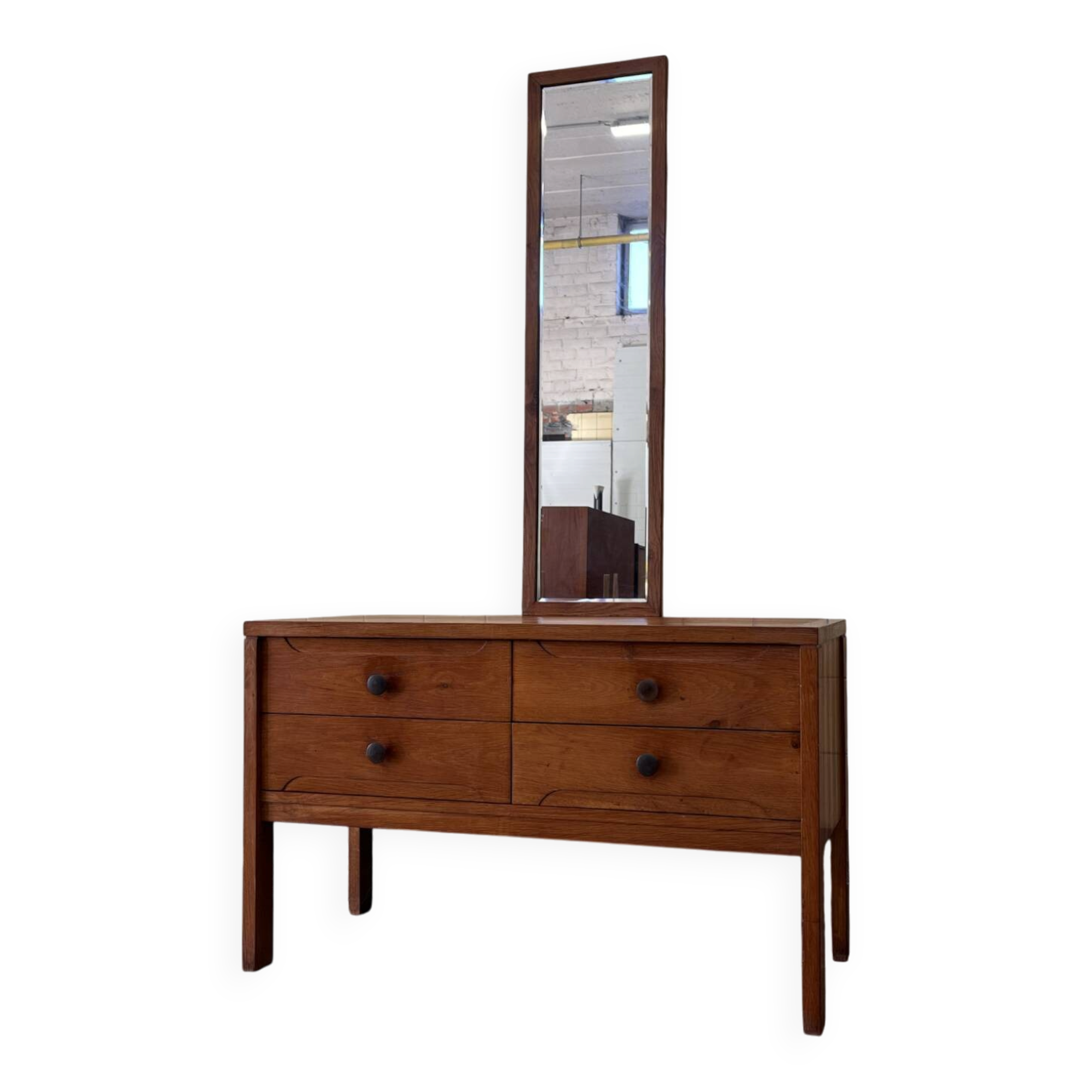 Vintage elm wood cabinet
