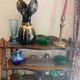 Shelf, 3 shelves, turned wood and vintage varnish