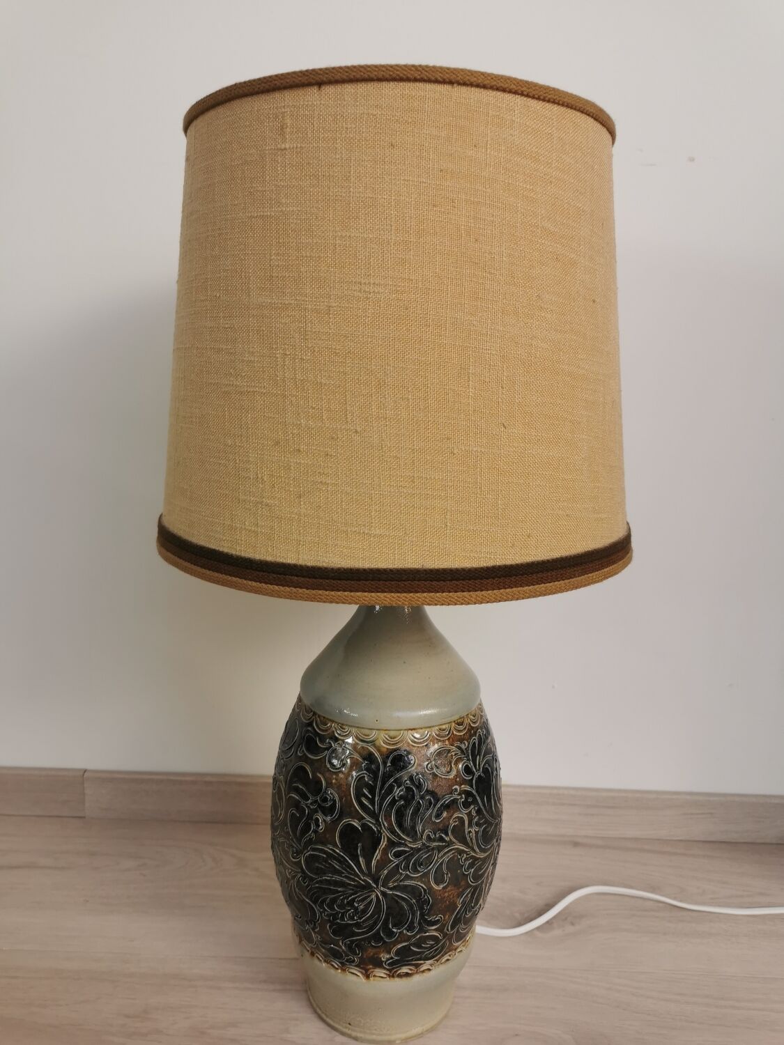 Lamp foot in stoneware Vintage Betschdorf Rémy fils