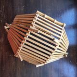 Rattan and bamboo basket