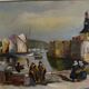Oil on panel mid-20th century Breton landscape Concarneau