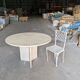 Table de salle à manger en travertin 