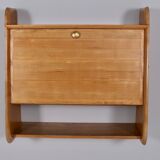 Secretary and shelf hanging in elm.
