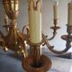 Bronze chandelier with 8 branches Lucien Gau Paris model 16938