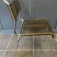 Scoubidou chair or vintage 1960s khaki green chrome spaghetti chair