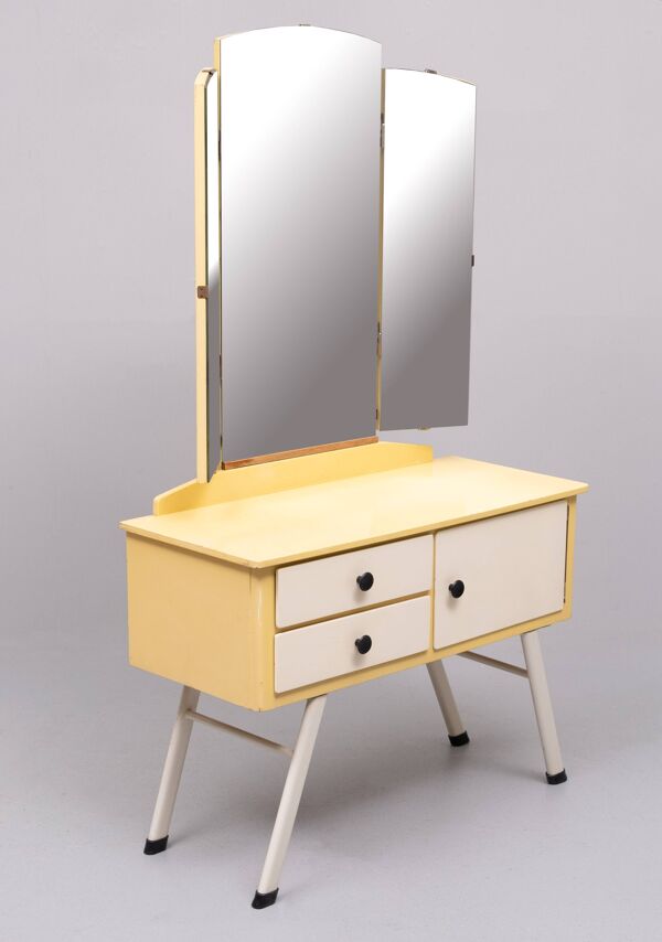 Coiffeuse miroir pliant, Hollande années 1950