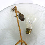 Hnaging calysque Art Deco 1 Degué style glass fire