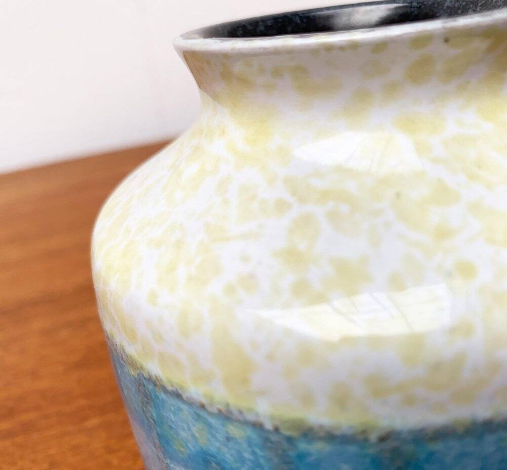 East German pottery vase from the GDR mid-century Strehla Keramik, 1960s.