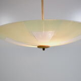 Vintage glass hanging lamp with colour patterns