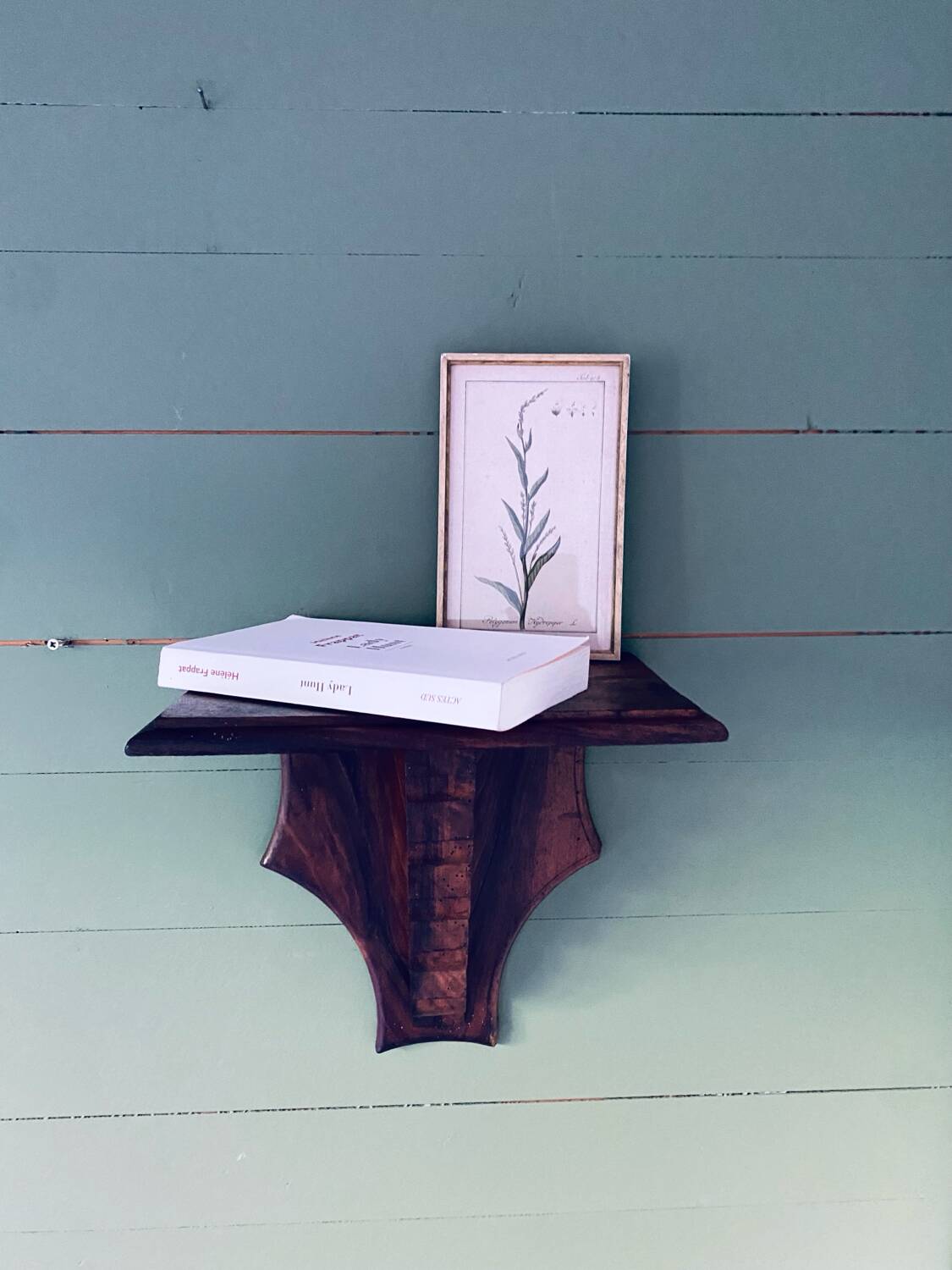 Antique wooden wall shelf