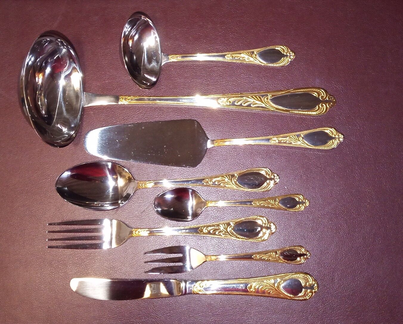 Besteke SBS Solingen housewives case in nickel chrome and gold gold