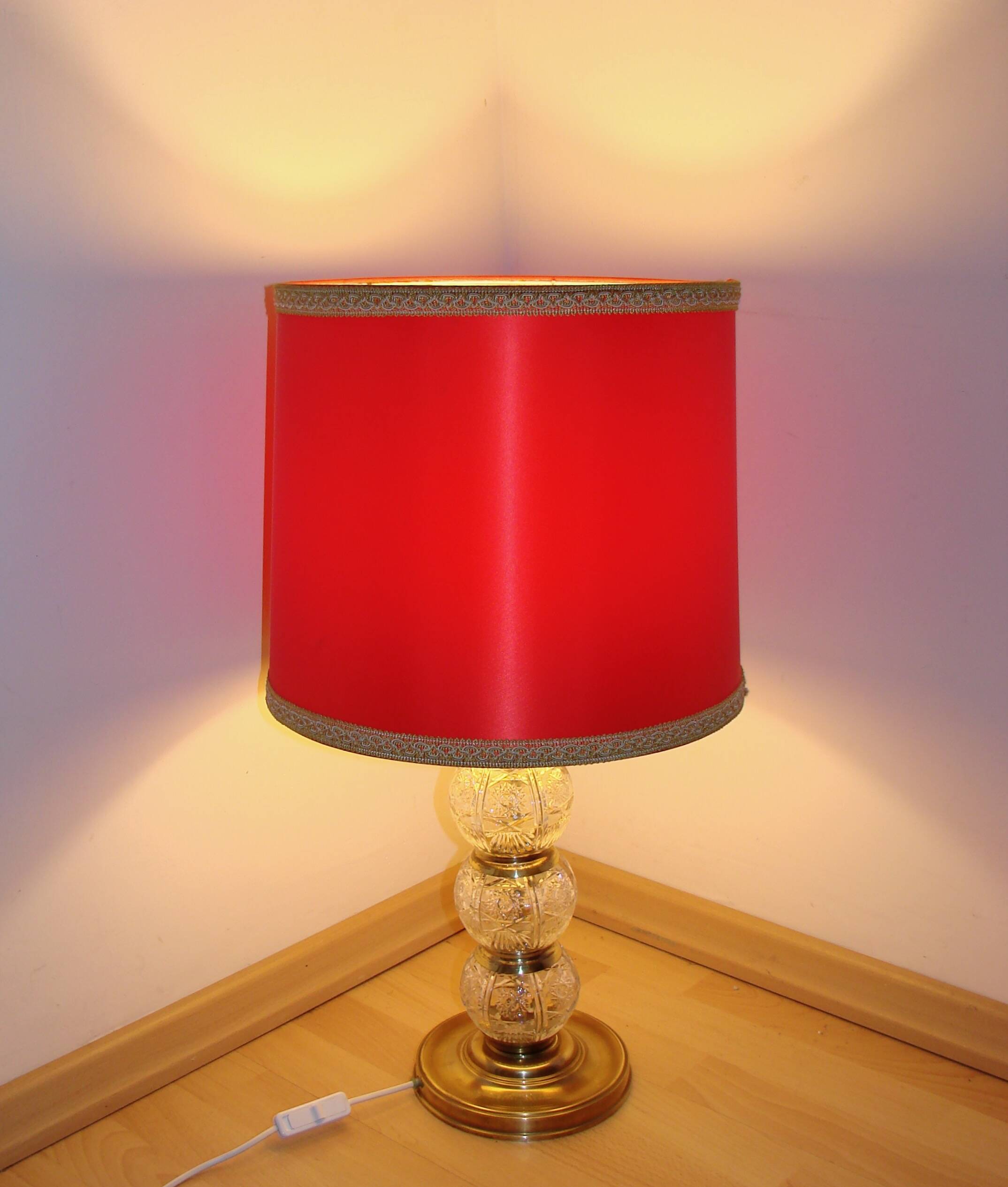 Vintage crystal lamp, 1970s