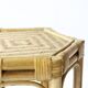 Set of 3 hexagonal nesting tables in bamboo and cream raffia, vintage 1960s style.