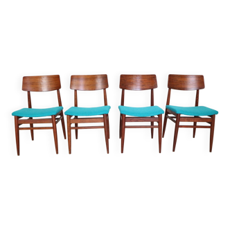 Mid-Century Modern Set of 4 Dinning Room Chairs By Top Form, Netherlands 1960