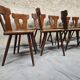 Lot de 12 chaises  bistrot vintage 1960