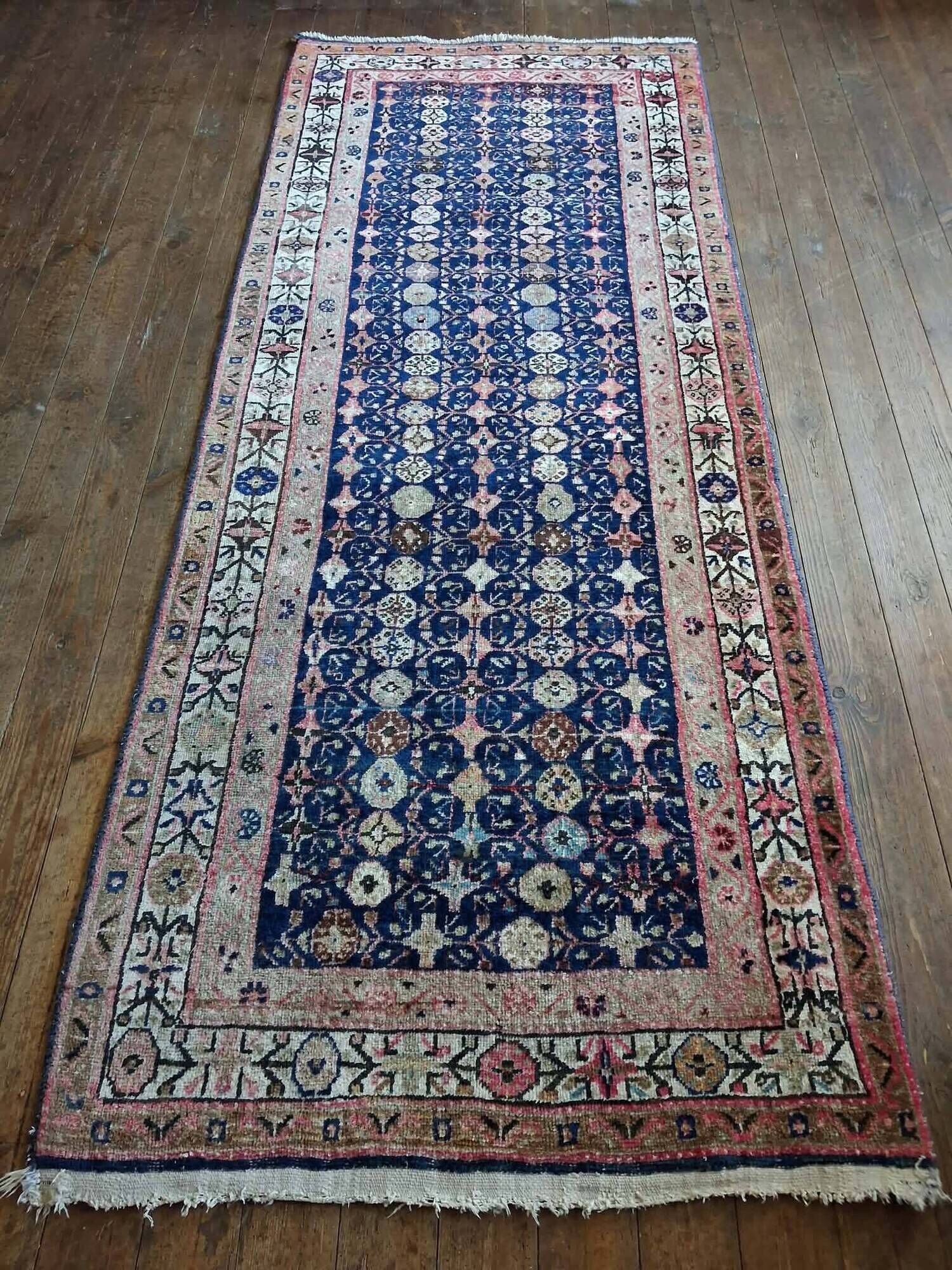 Handmade Persian Veramin hallway rug 264x106cm