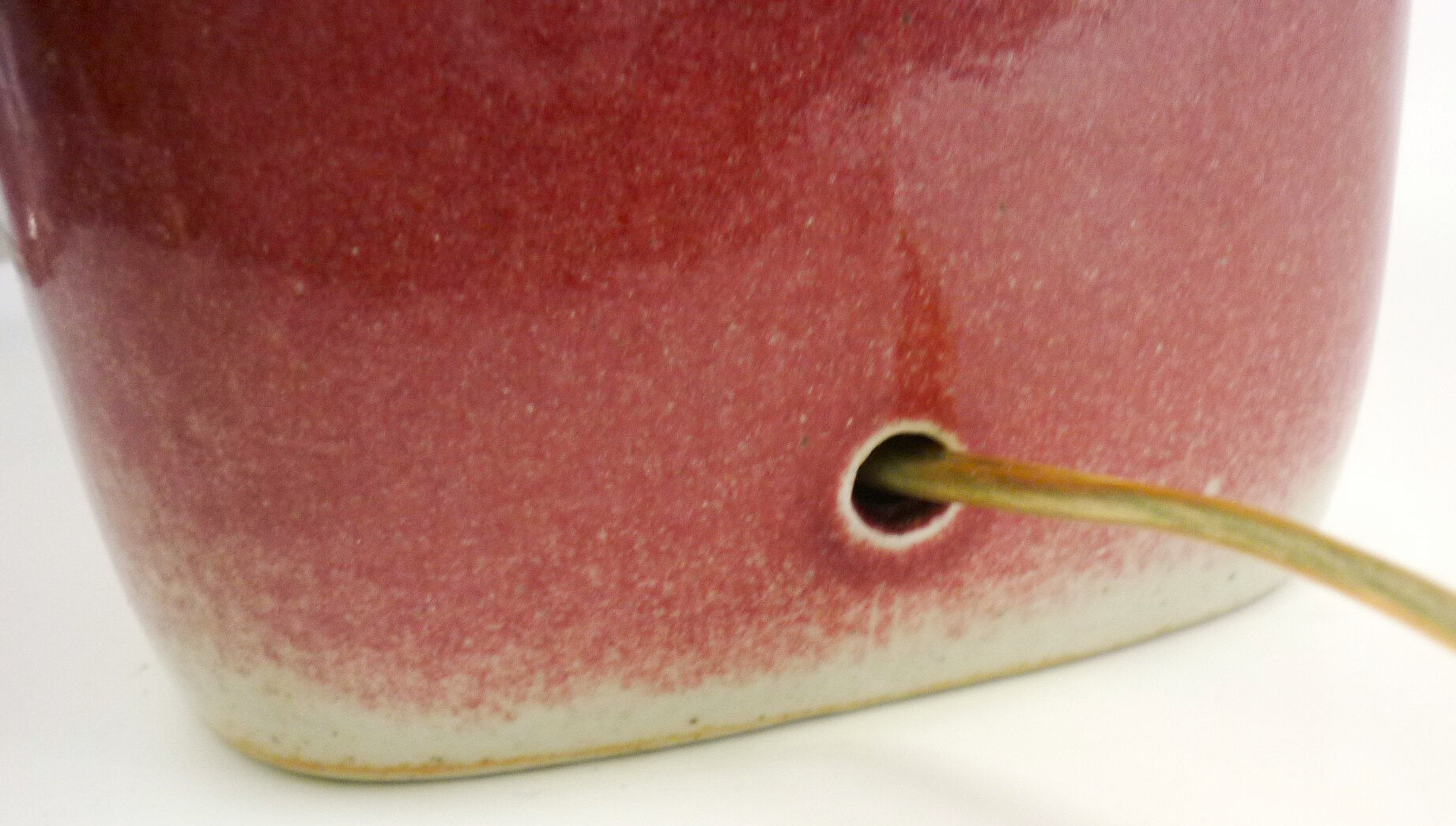 Table lamp, ceramic, glazed porcelain, signed by Jacqueline and Tim Orr.