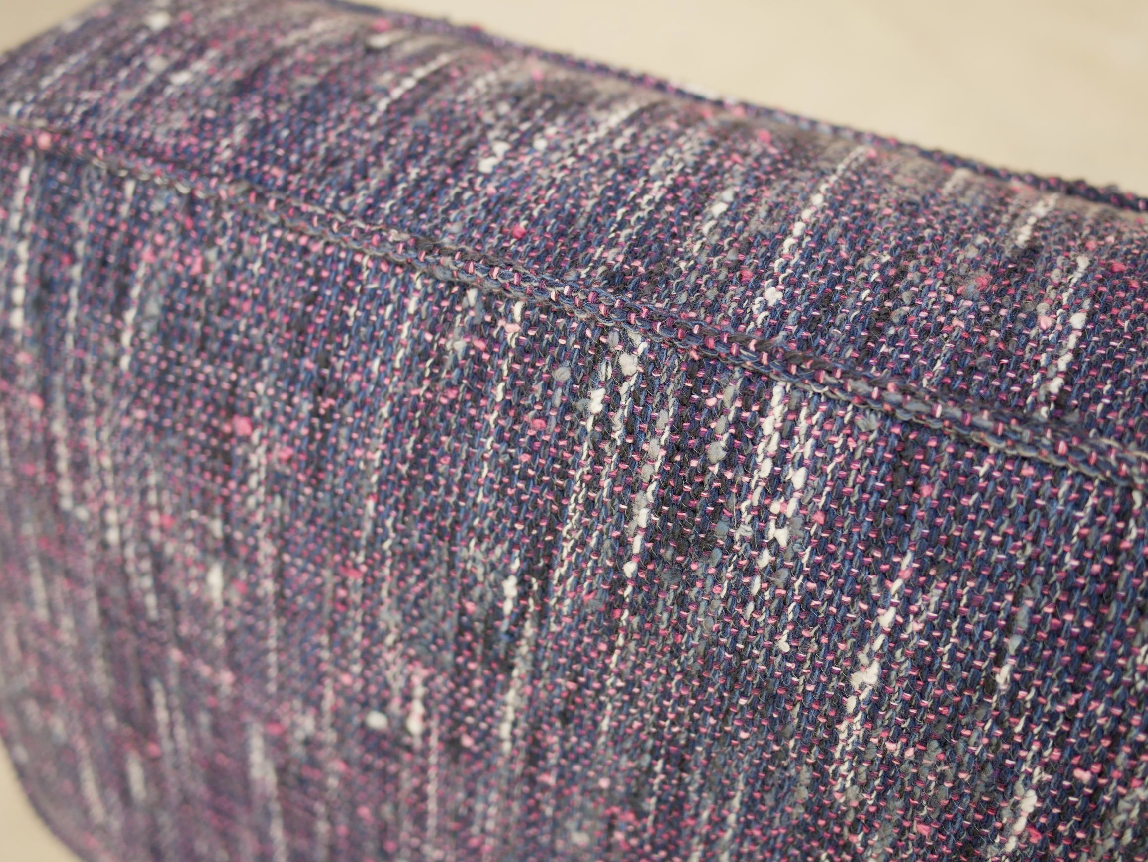 Vintage modernist metal foot armchair