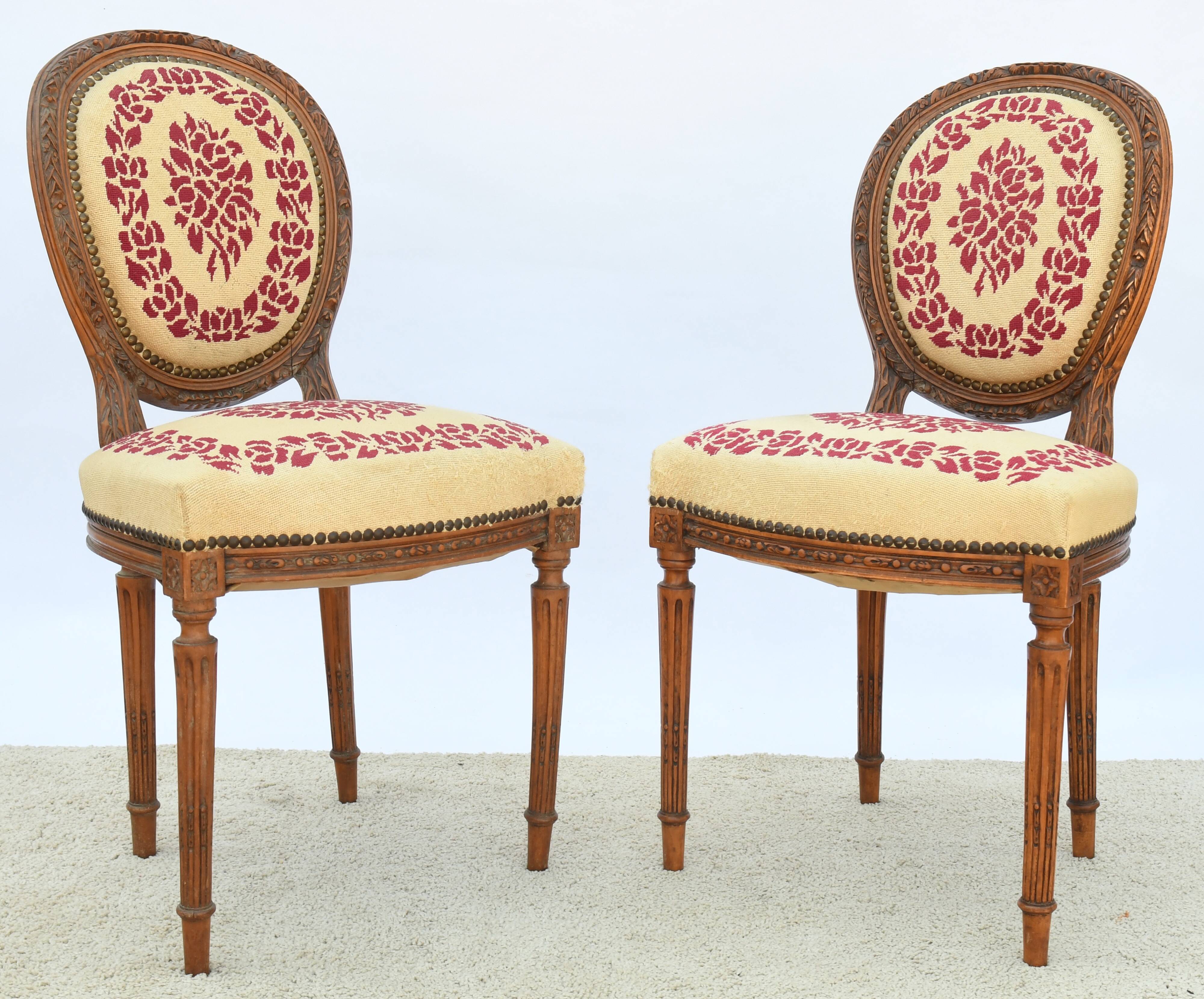 Pair of Louis XVI style chairs
