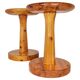 Pair of modern minimalist Scandinavian stools in pine, Sweden, 1970s.