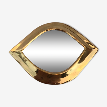 Brass eye mirror 12x9cm