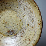 Large vintage stoneware fruit bowl from Puisaye attributed to Jean-Pierre Prudhomme.