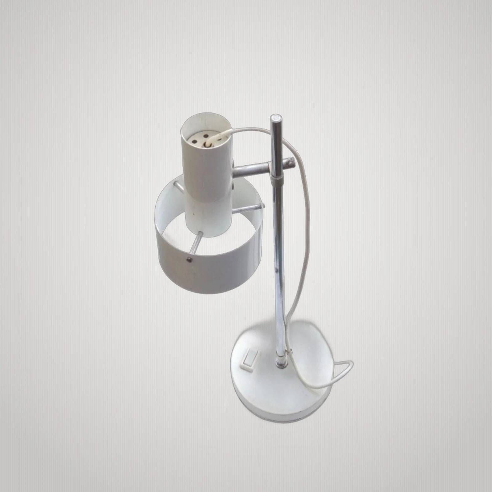 Alain richard - white desk lamp - guariche disderot era 1960